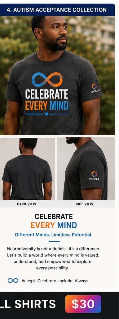Celebrate Every Mind autism acceptance collection shirt
