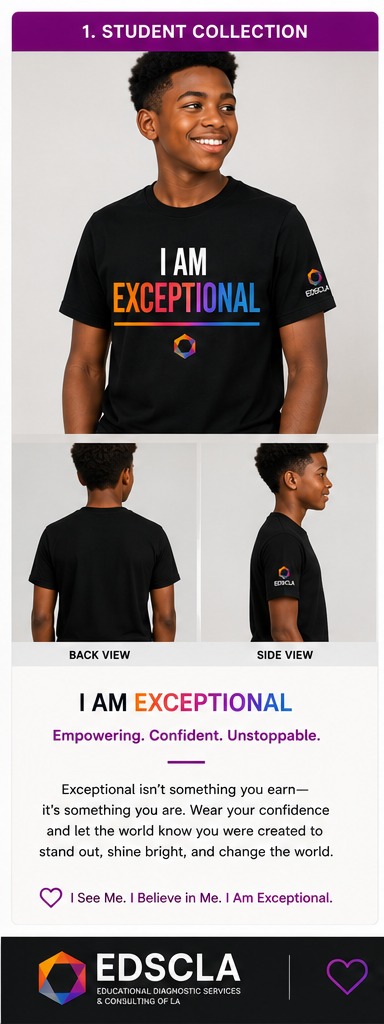 I Am Exceptional student collection shirt